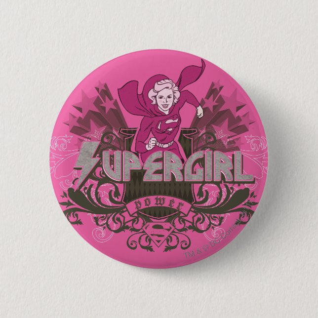 Badge Rond 5 Cm Supergirl Power 2 (Devant)