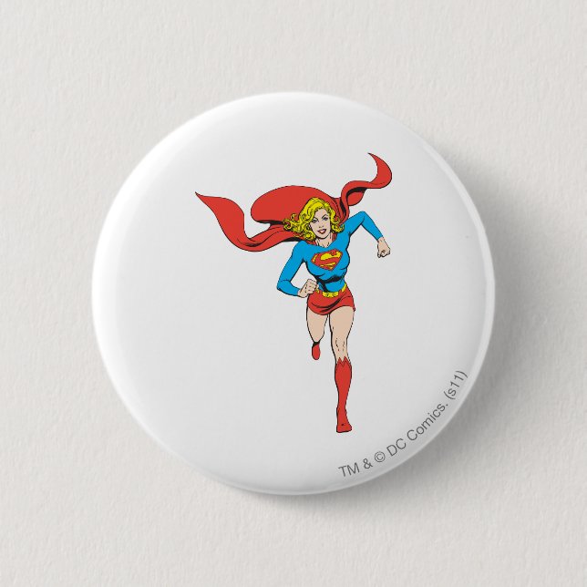 Badge Rond 5 Cm Supergirl Ready to Go (Devant)