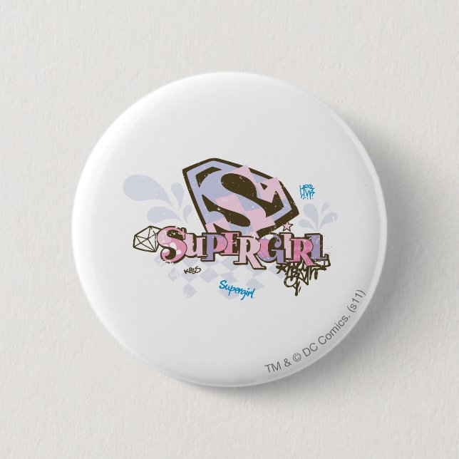 Badge Rond 5 Cm Supergirl So Fabulous 1 (Devant)