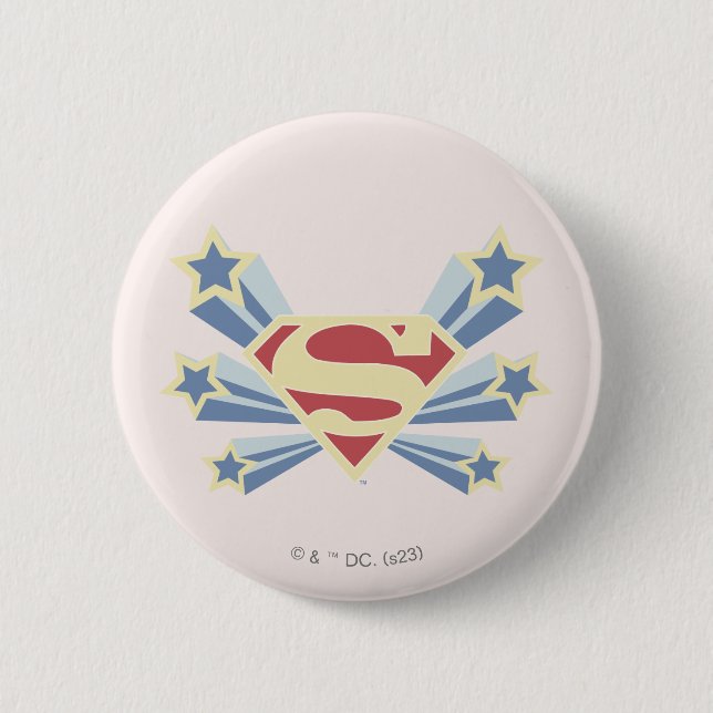 Badge Rond 5 Cm Supergirl Stars S-Shield (Devant)