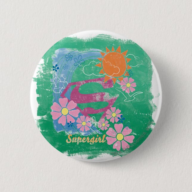 Badge Rond 5 Cm Supergirl Sun et amour (Devant)