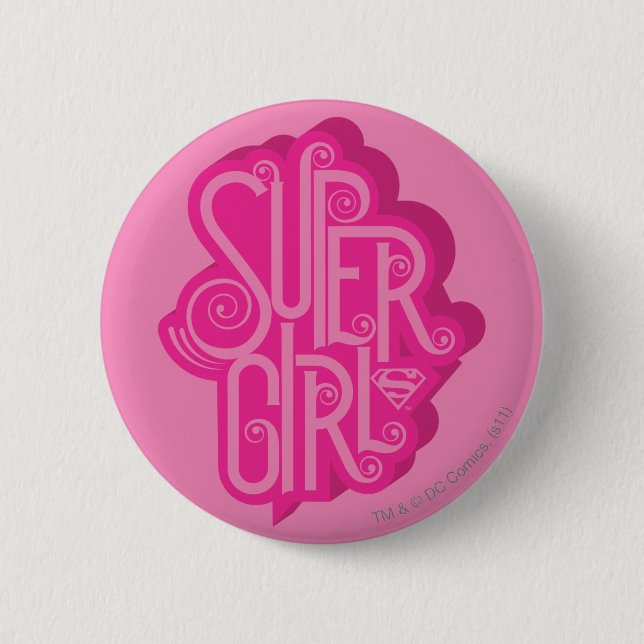 Badge Rond 5 Cm Supergirl Swirl 2 (Devant)