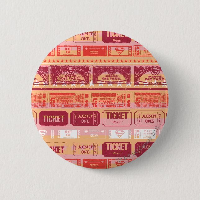 Badge Rond 5 Cm Supergirl Ticket Motif Orange (Devant)