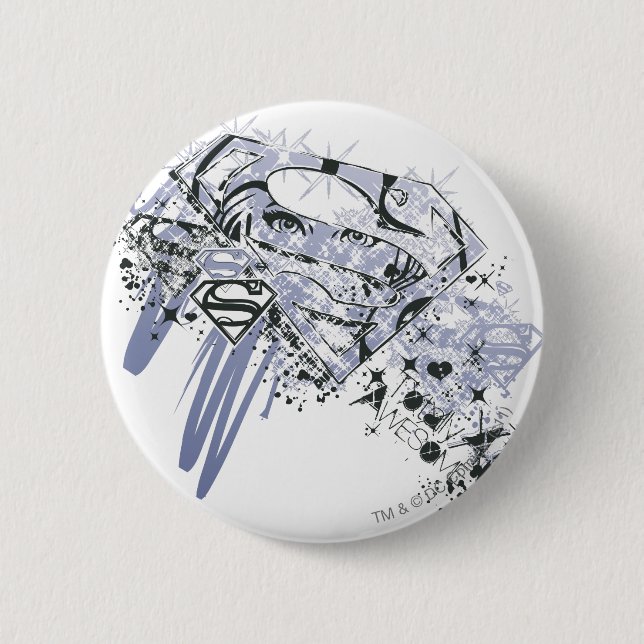 Badge Rond 5 Cm Supergirl Totalement génial (Devant)