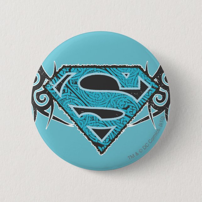 Badge Rond 5 Cm Supergirl Tribal Pattern Logo (Devant)