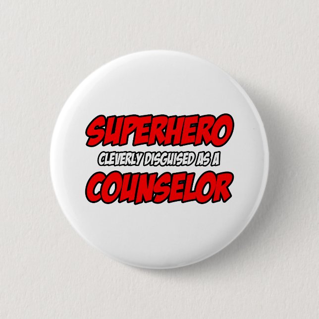 Badge Rond 5 Cm Superhero...Conseiller (Devant)