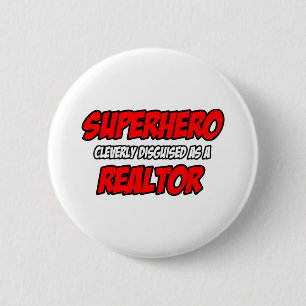 Badge Rond 5 Cm Superhero...Realtor