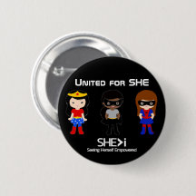 SUPERHERO White Outline - United for SHE