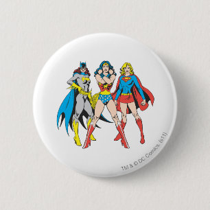 Badge Rond 5 Cm Superheroines Pose