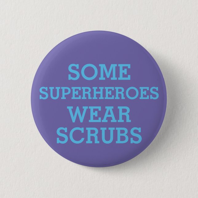 Badge Rond 5 Cm Superhéros dans le bouton Scrubs (Devant)