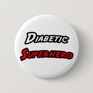 Badge Rond 5 Cm Superhéros diabétique