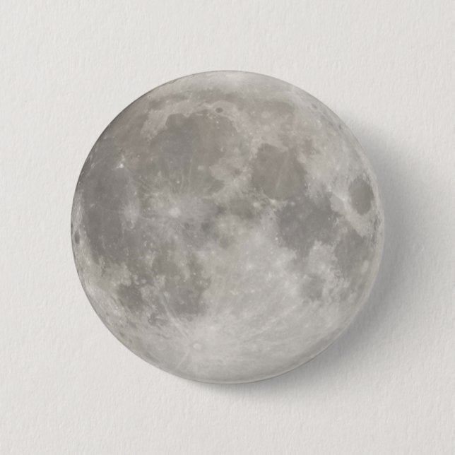 Badge Rond 5 Cm Superlune dans le ciel noir (Devant)