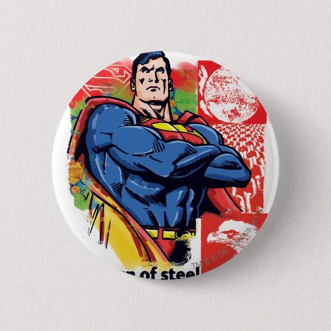 Badge Rond 5 Cm Superman 58 (Devant)