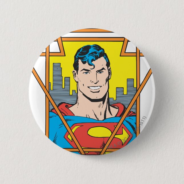 Badge Rond 5 Cm Superman Bust (Devant)
