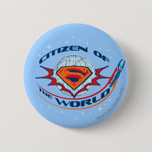 Badge Rond 5 Cm Superman Citizen of the World