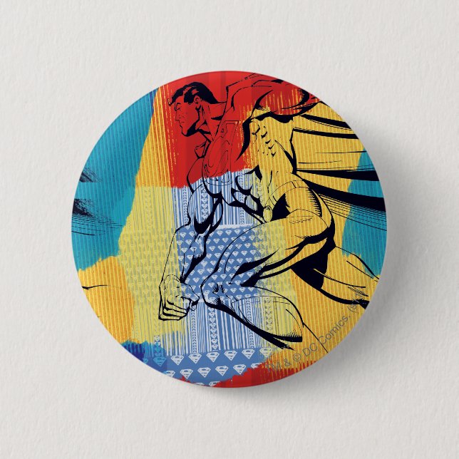 Badge Rond 5 Cm Superman Colorful (Devant)