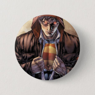 Badge Rond 5 Cm Superman Earth Cover - Couleur