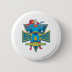 Badge Rond 5 Cm Superman - Hero Power