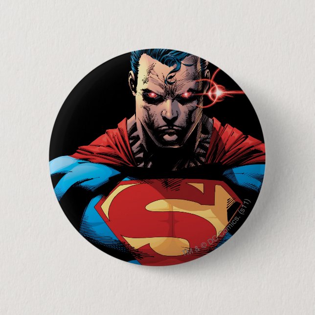 Badge Rond 5 Cm Superman - Laser Vision (Devant)