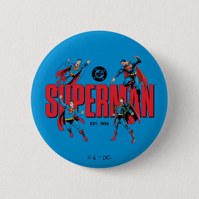 Badge Rond 5 Cm Superman Legends Forever Graphic (Devant)