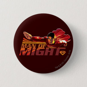 Badge Rond 5 Cm Superman Man of Might
