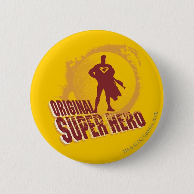 Badge Rond 5 Cm Superman Original Super Hero (Devant)