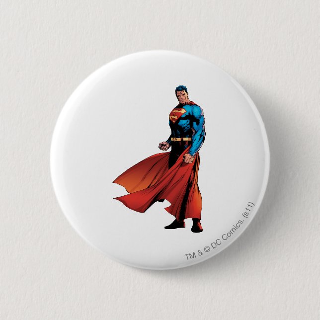 Badge Rond 5 Cm Superman regarde devant (Devant)