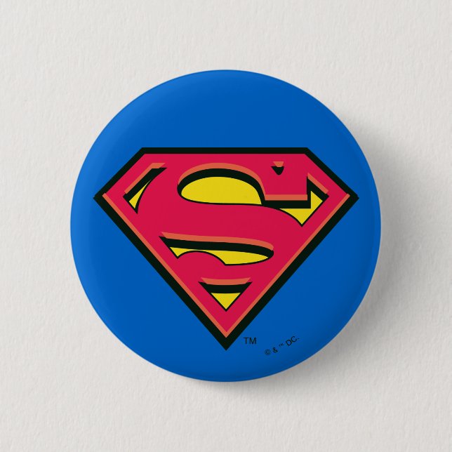 Badge Rond 5 Cm Superman S-Shield | Logo classique (Devant)