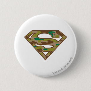 Badge Rond 5 Cm Superman S-Shield  Logo de camouflage