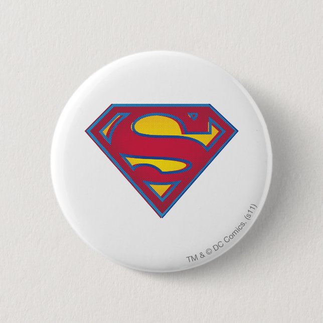 Badge Rond 5 Cm Superman S-Shield | Logo de points (Devant)