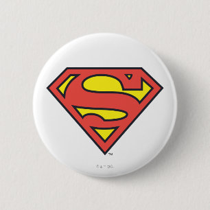Badge Rond 5 Cm Superman S-Shield   Logo Superman