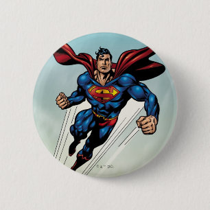 Badge Rond 5 Cm Superman saute vers le haut