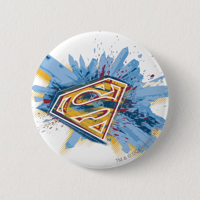 Badge Rond 5 Cm Superman Stylisé | Logo de démarrage (Devant)