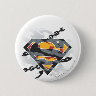 Badge Rond 5 Cm Superman Stylisé   Logo des chaînes