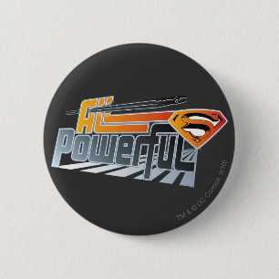 Badge Rond 5 Cm Superman Tout puissant