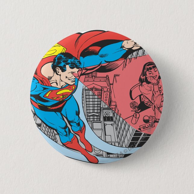Badge Rond 5 Cm Superman X-Ray Vision (Devant)