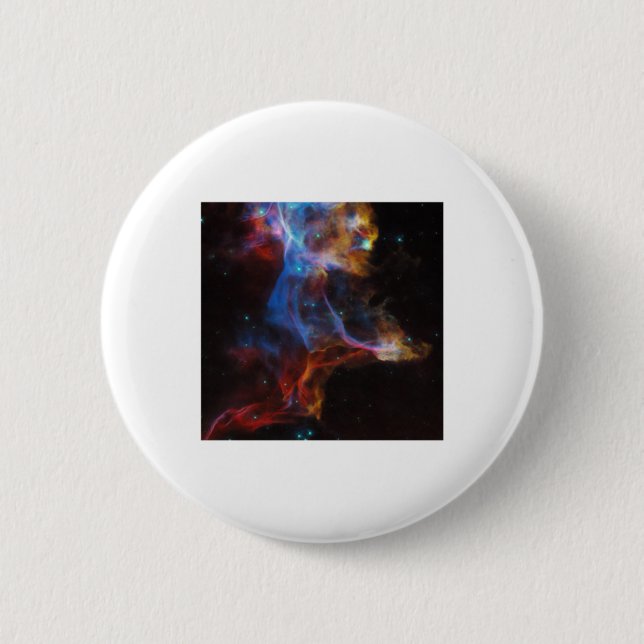 Badge Rond 5 Cm Supernova Reste L'Autocollant Nebula Voile (Devant)