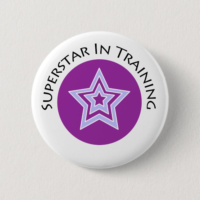 Badge Rond 5 Cm Superstar en formation (Devant)