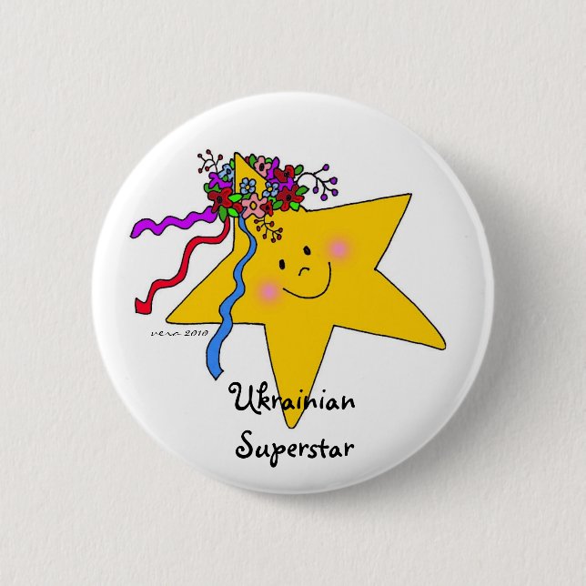 Badge Rond 5 Cm Superstar ukrainien (Devant)