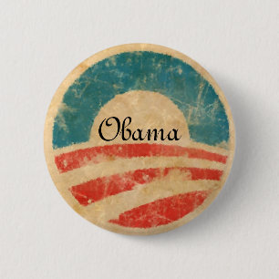 Badge Rond 5 Cm Support pour le changement, Obama