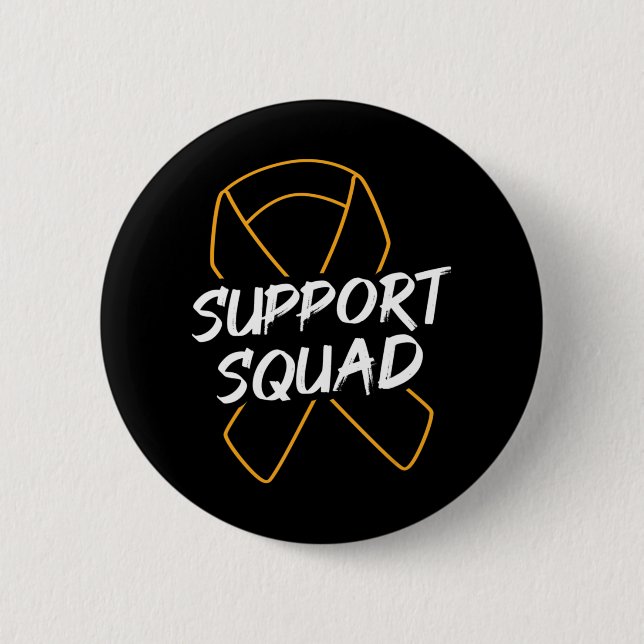 Badge Rond 5 Cm Support Squad Leukemia Cancer Leukemia Aware R (Devant)