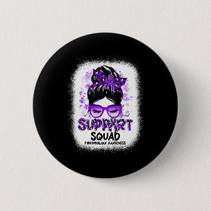 Badge Rond 5 Cm Support Squad Messy Bun Butterfly Purple Ribbon Wi