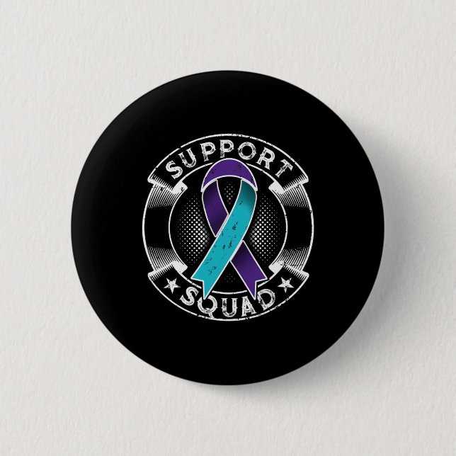 Badge Rond 5 Cm Support Squad Ribbon Suicide Prevention (Devant)