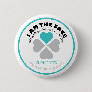 Badge Rond 5 Cm *Supporter* JE SUIS le bouton de bleu de VISAGE