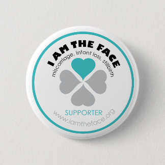 Badge Rond 5 Cm *Supporter* JE SUIS le bouton de bleu de VISAGE