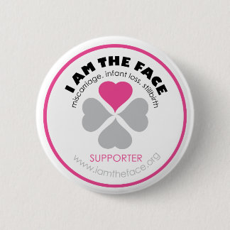 Badge Rond 5 Cm *Supporter* JE SUIS le bouton de rose de VISAGE