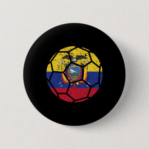 Badge Rond 5 Cm Supporters d'Équateur Drapeau d'Équateur Maillot d