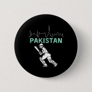 Badge Rond 5 Cm Supporteurs de l'équipe de cricket du Pakistan ama