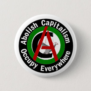 Badge Rond 5 Cm Supprimez le capitalisme occupent partout