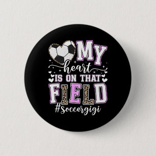 Badge Rond 5 Cm Sur ce terrain de football Gigi d'un footballeur G
